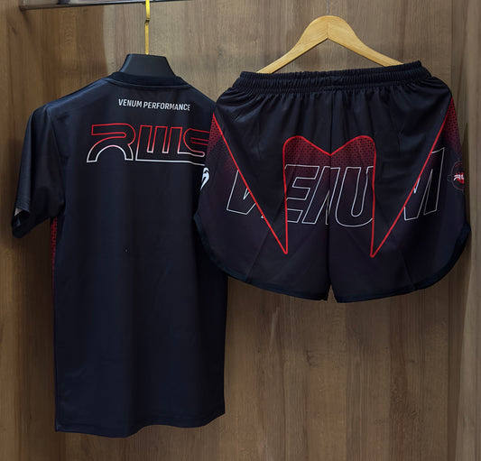 Venum Training Set – T-Shirt & Shorts (Red / Black)