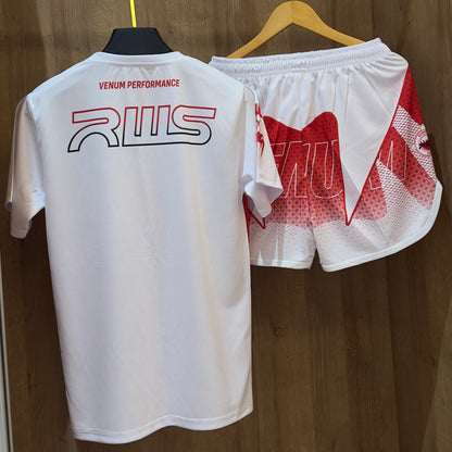 Venum Training Set – T-Shirt & Shorts (Red / White)